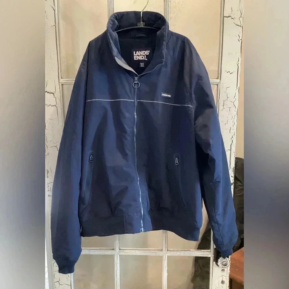 Lands End Squall Jacket Mens XLT Blue